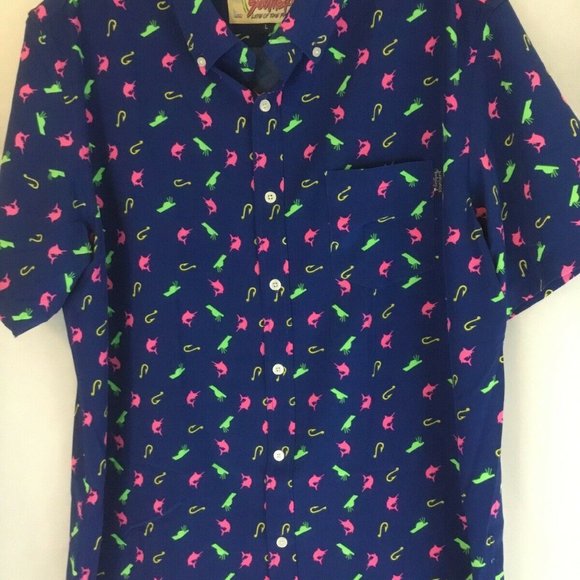 Simply Southern Men Preppy Navy Button Down Shirt - Picture 1 of 3